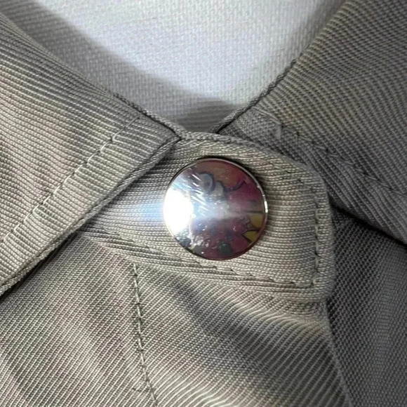 Zara Beige Women's Button Up Utility Jacket Size M - Picture 9 of 9